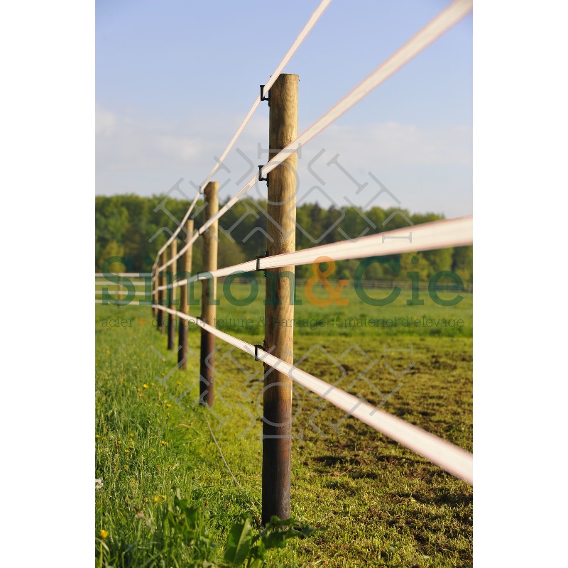 Piquet de clôture Bois 1m50 rond fraisé en Pin traité - 60 mm